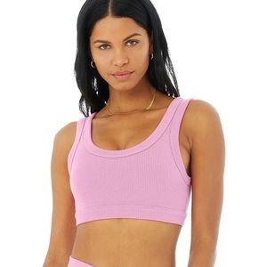 Alo Yoga ribbed purple sports bra XS
